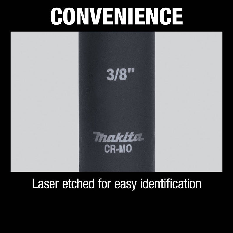 Makita (A-96285) 11/16" Deep Well SAE Impact Socket, 1/2" Drive