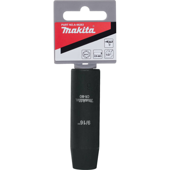 Makita (A-96263) 9/16" Deep Well SAE Impact Socket, 1/2" Drive