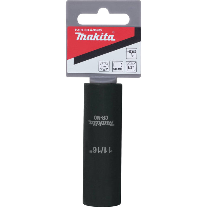 Makita (A-96285) 11/16" Deep Well SAE Impact Socket, 1/2" Drive