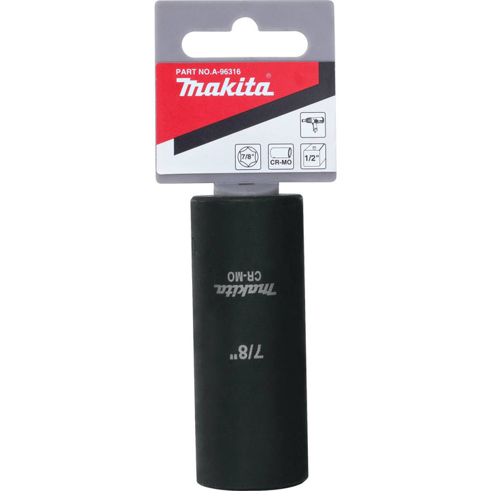Makita (A-96316) 7/8" Deep Well SAE Impact Socket, 1/2" Drive