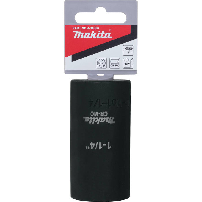 Makita (A-96366) 1-1/4" Deep Well SAE Impact Socket, 1/2" Drive