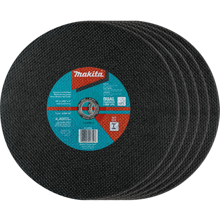 Makita (B-57598-5) 14" x 3/32" x 1" Abrasive Cut-Off Wheel, 5/pk