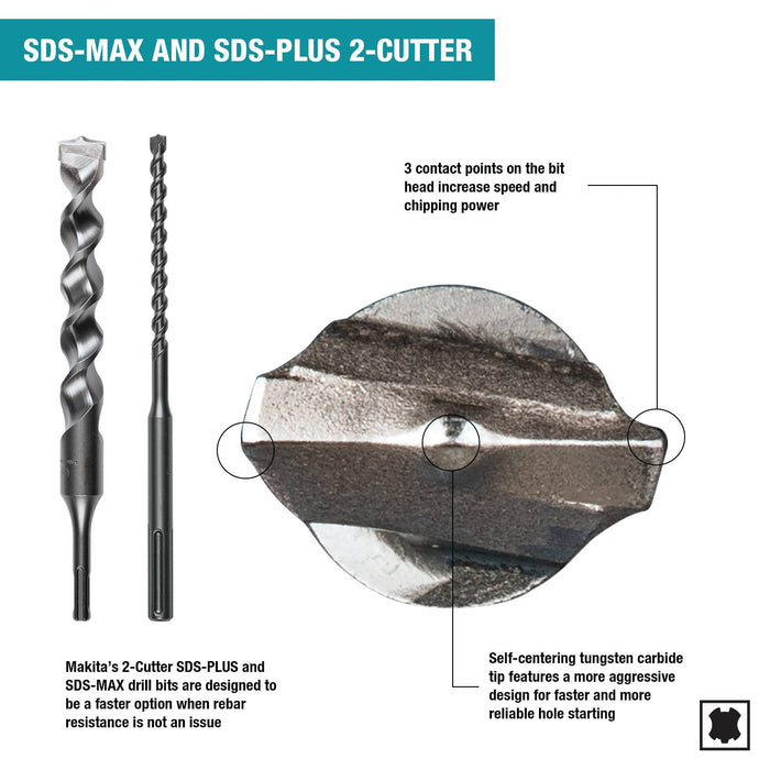 Makita (B-60632) 5/16" x 6" SDS-PLUS Bit, 2-Cutter