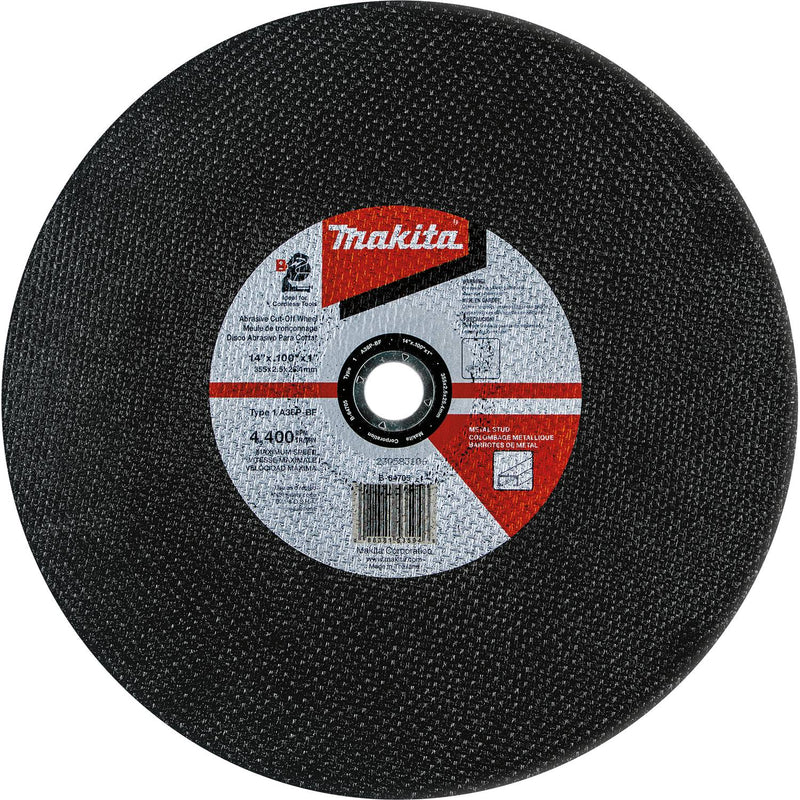 Makita (B-64705-5) 14" x 3/32" x 1" Abrasive Cut-Off Wheel, 5/pk