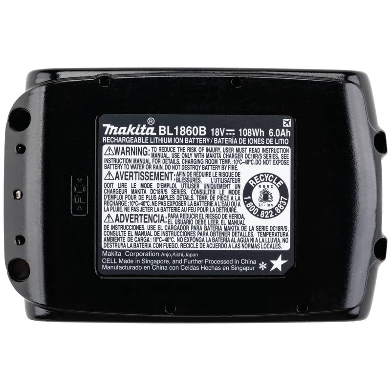 Makita (BL1860B-2) 18V LXT® 6.0Ah Battery, 2/pk