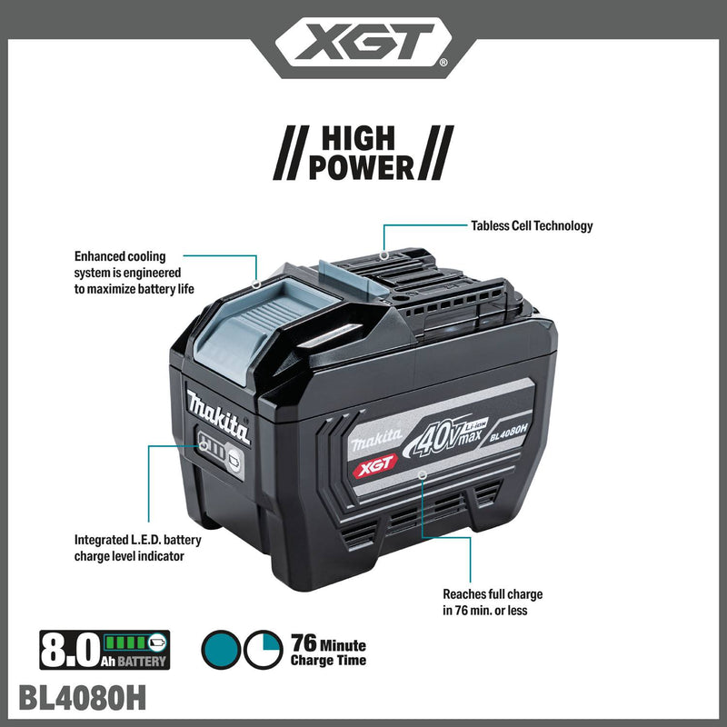 Makita (BL4080H) 40V max XGT® 8.0Ah High Power Battery