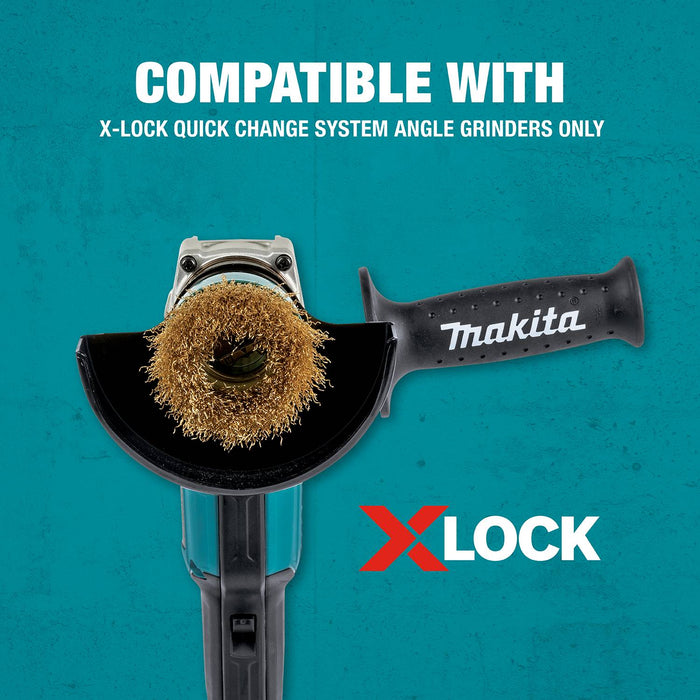 Makita (D-72637) X-LOCK 3" Carbon Steel Crimped Wire Cup Brush