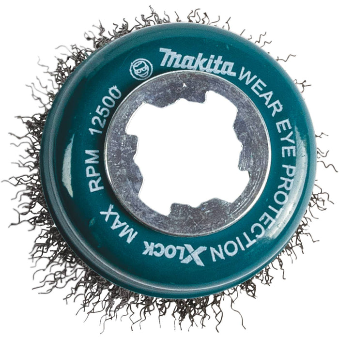 Makita (D-72637) X-LOCK 3" Carbon Steel Crimped Wire Cup Brush