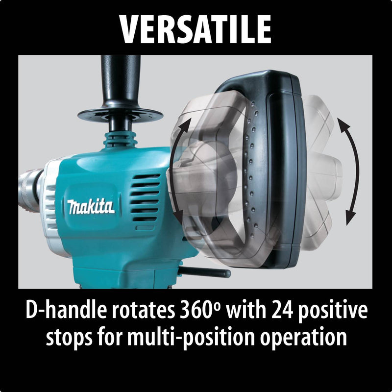 Makita (DS4011) 1/2" Spade Handle Drill, 8.5 AMP, 600 RPM, rocker switch, reversible