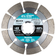 Makita (E-07191) X-LOCK 4-1/2" Segmented Diamond Blade for Masonry Cutting
