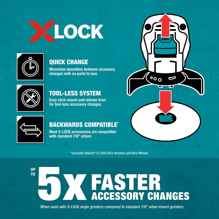 Makita (E-07191) X-LOCK 4-1/2" Segmented Diamond Blade for Masonry Cutting