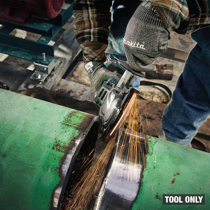 Makita (GAG16Z) 40V max XGT® Brushless  5" Paddle Switch Flathead Grinder, Variable Speed, with Electric Brake, Tool Only