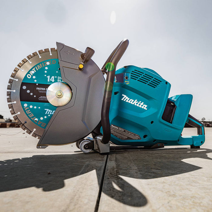 Makita (GEC01PL-R) 80V max (40V max X2) XGT® Brushless 14" Power Cutter Kit, with AFT®, Electric Brake, dual port charger (8.0Ah) (Factory Reconditioned)