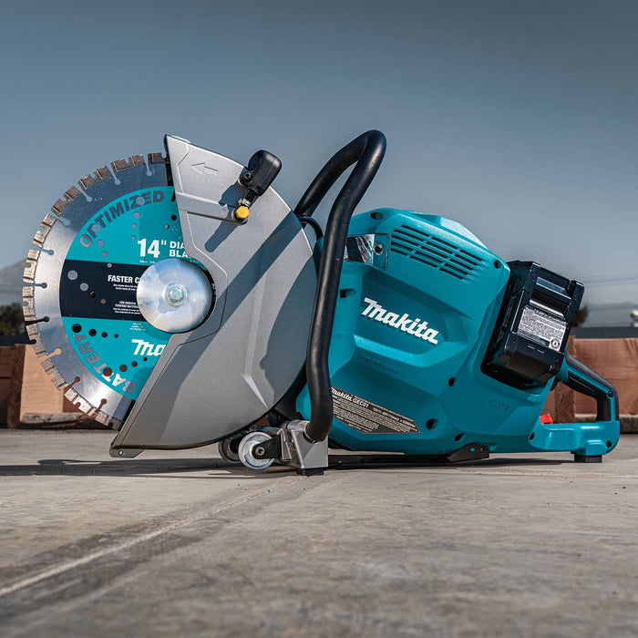 Makita (GEC01PL-R) 80V max (40V max X2) XGT® Brushless 14" Power Cutter Kit, with AFT®, Electric Brake, dual port charger (8.0Ah) (Factory Reconditioned)