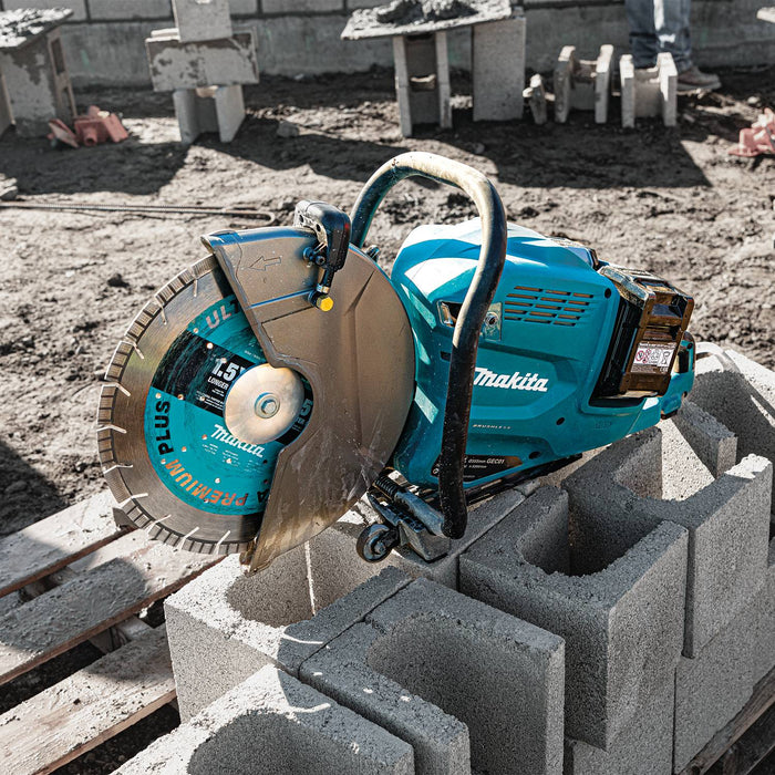 Makita (GEC01PL-R) 80V max (40V max X2) XGT® Brushless 14" Power Cutter Kit, with AFT®, Electric Brake, dual port charger (8.0Ah) (Factory Reconditioned)