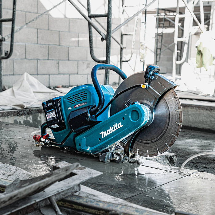 Makita (GEC01PL-R) 80V max (40V max X2) XGT® Brushless 14" Power Cutter Kit, with AFT®, Electric Brake, dual port charger (8.0Ah) (Factory Reconditioned)