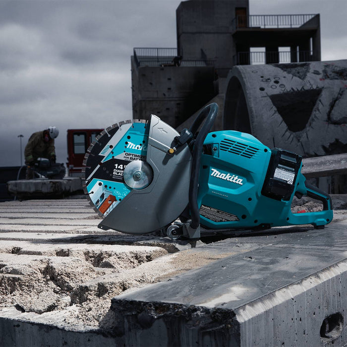 Makita (GEC01PL-R) 80V max (40V max X2) XGT® Brushless 14" Power Cutter Kit, with AFT®, Electric Brake, dual port charger (8.0Ah) (Factory Reconditioned)