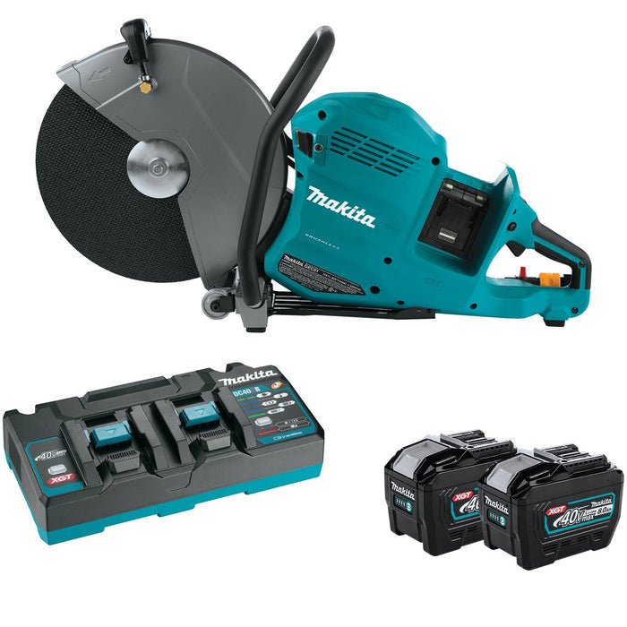 Makita (GEC01PL-R) 80V max (40V max X2) XGT® Brushless 14" Power Cutter Kit, with AFT®, Electric Brake, dual port charger (8.0Ah) (Factory Reconditioned)
