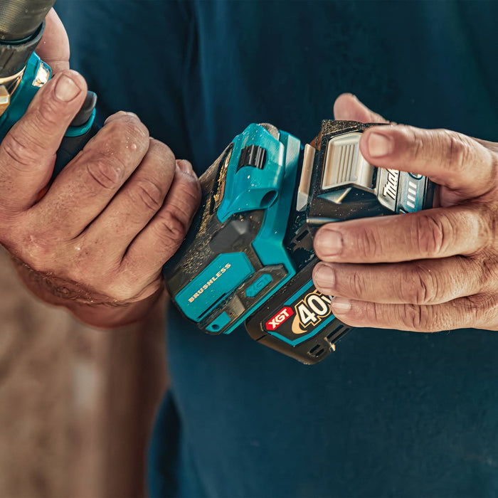 Makita (GT400M1D1-R) 40V max XGT® Brushless 4 Pc. Combo Kit, GPH01, GDT01, GSH01, ML001G, bag (2.5Ah/4.0Ah) (Factory Reconditioned)