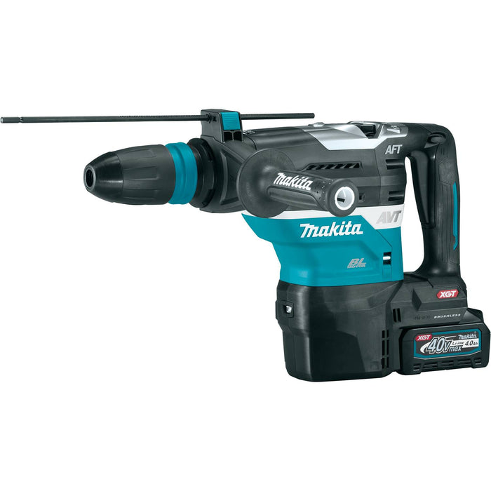 Makita (GRH05M1-R) 40V max XGT® Brushless 1-9/16" SDS-MAX AVT® Rotary Hammer Kit, AFT®, AWS® Capable, case, with one battery (4.0Ah) (Factory Reconditioned)