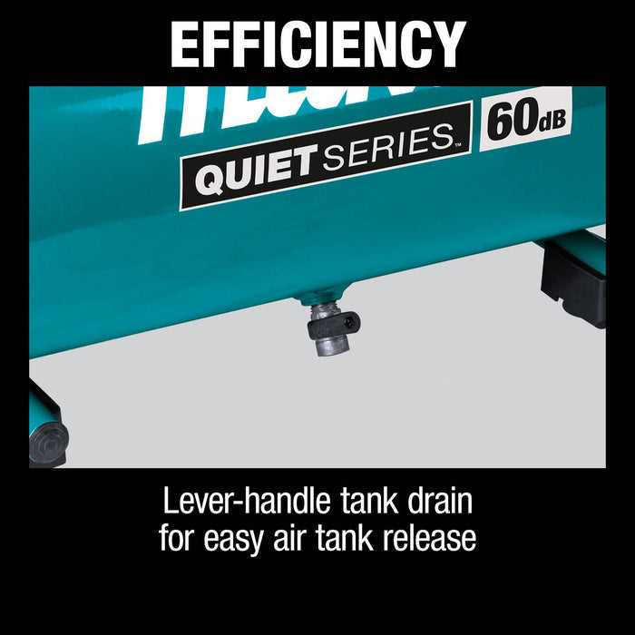 Makita (MAC320Q-R) Quiet Series 1-1/2 HP, 3 Gallon, Oil-Free, Electric Air Compressor (Factory Reconditioned)
