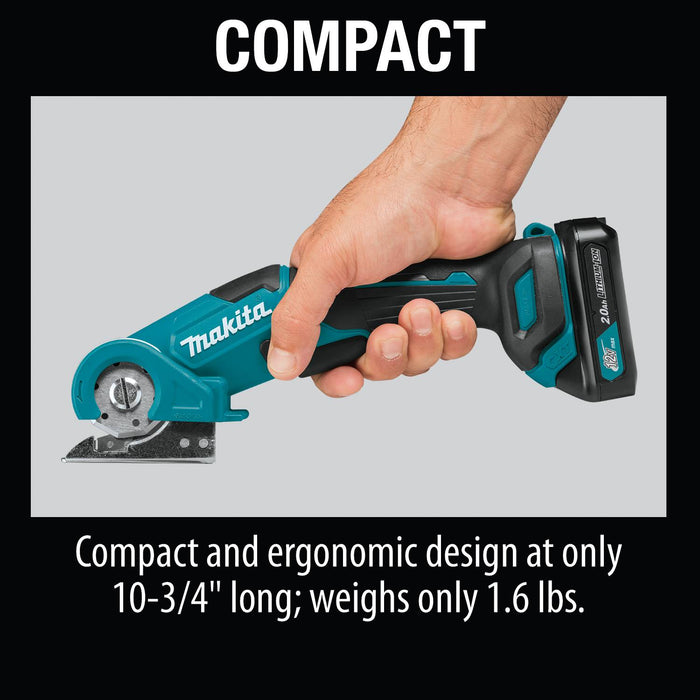 Makita (PC01R3-R) 12V max CXT®  Multi-Cutter Kit, bag, with one battery (2.0Ah) (Factory Reconditioned)