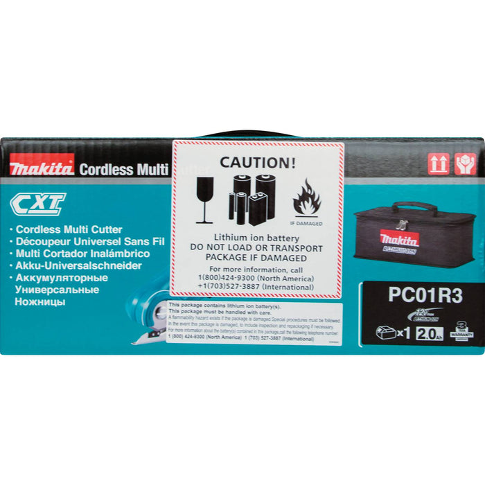 Makita (PC01R3) 12V max CXT® Multi-Cutter Kit, bag, with one battery (2.0Ah)