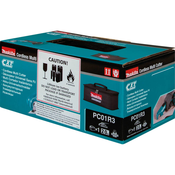 Makita (PC01R3) 12V max CXT® Multi-Cutter Kit, bag, with one battery (2.0Ah)