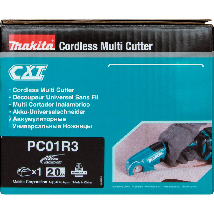 Makita (PC01R3) 12V max CXT® Multi-Cutter Kit, bag, with one battery (2.0Ah)