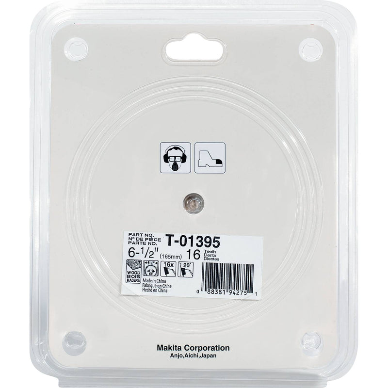 Makita (T-01395) 6-1/2" 16T Carbide-Tipped Circular Saw Blade, Framing