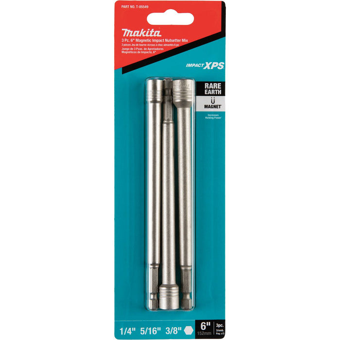 Makita (T-05549) Impact XPS® 3 Pc. 6" Magnetic Nutsetter Set