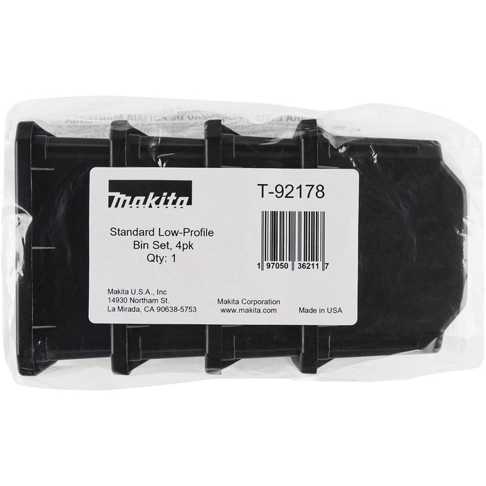 Makita (T-92178) MAKTRAK™ Organizer Bin Set, Low-Profile Standard, 4/Pk
