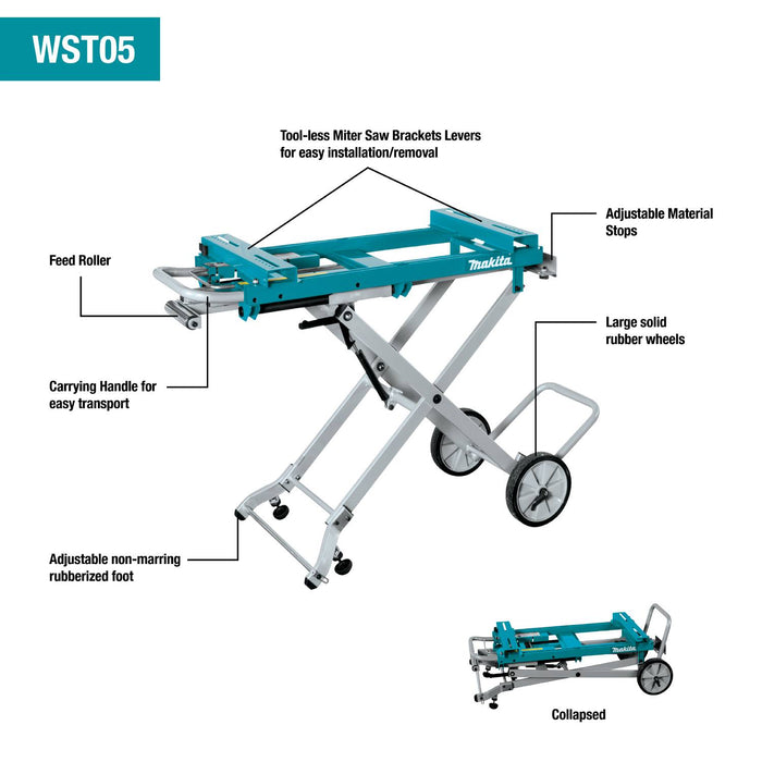 Makita (WST05) Portable Rise Miter Saw Stand