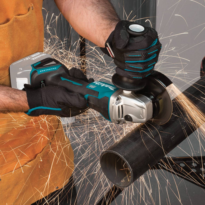 Makita (XAG11Z) 18V LXT® Brushless 4-1/2” / 5" Paddle Switch Cut-Off/Angle Grinder, electric brake, lock-off, no lock-on (Tool Only)