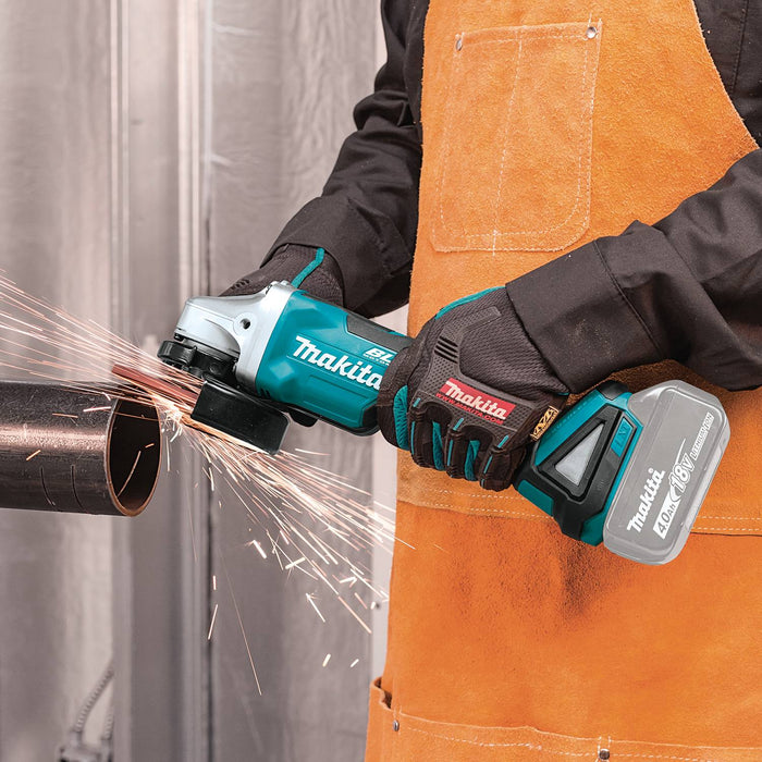 Makita (XAG11Z) 18V LXT® Brushless 4-1/2” / 5" Paddle Switch Cut-Off/Angle Grinder, electric brake, lock-off, no lock-on (Tool Only)