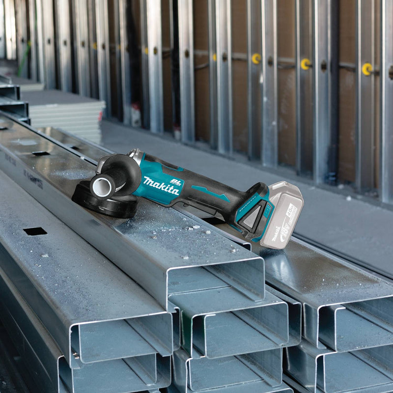 Makita (XAG11Z) 18V LXT® Brushless 4-1/2” / 5" Paddle Switch Cut-Off/Angle Grinder, electric brake, lock-off, no lock-on (Tool Only)