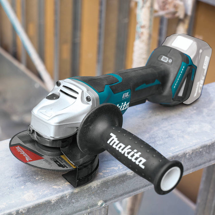 Makita (XAG11Z) 18V LXT® Brushless 4-1/2” / 5" Paddle Switch Cut-Off/Angle Grinder, electric brake, lock-off, no lock-on (Tool Only)