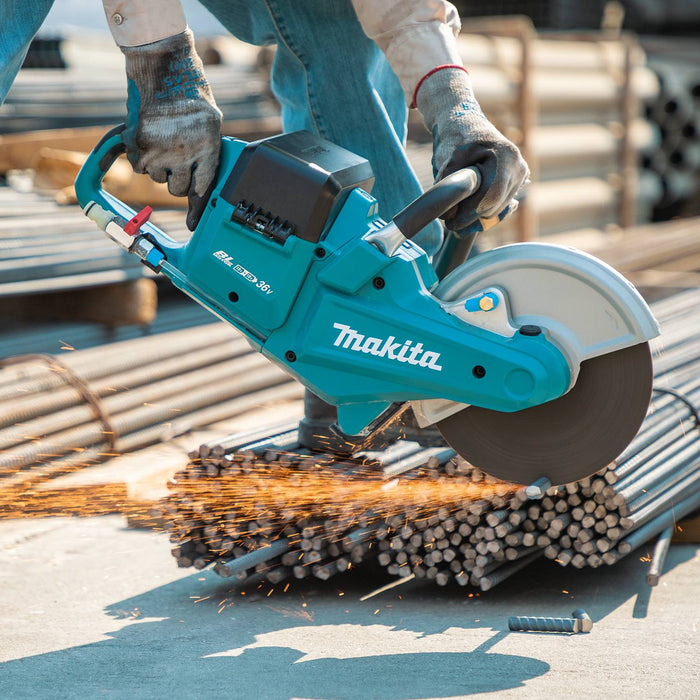 Makita (XEC01PT1-R) 36V (18V X2) LXT® Brushless 9" Power Cutter Kit, cut-off wheel, lock-off (Bare Tool) (Factory Reconditioned)