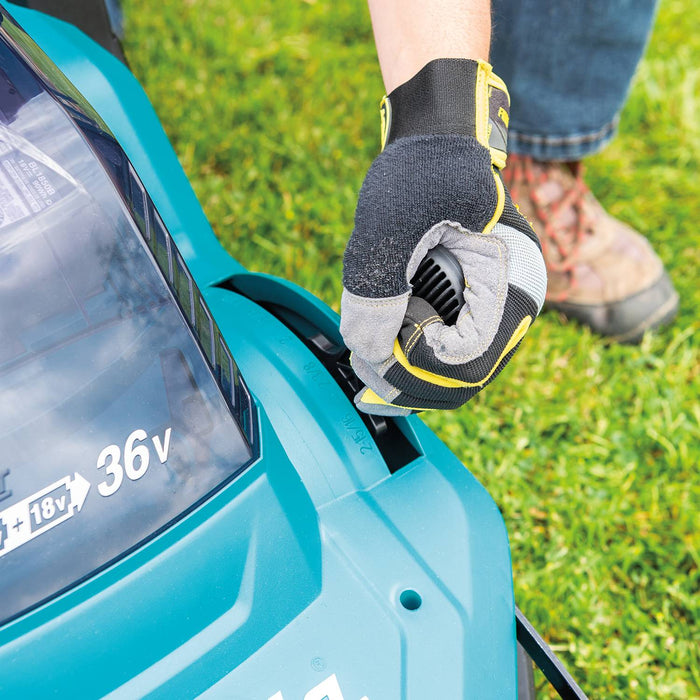 Makita (XML05PT-R) 36V (18V X2) LXT® 17" Residential Lawn Mower Kit, dual port charger (5.0Ah) (Factory Reconditioned)