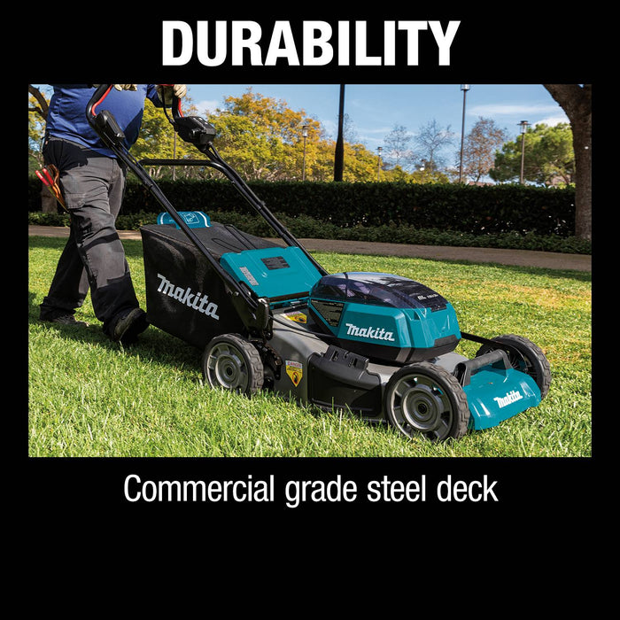 Makita (XML08PT1-R ) 36V (18V X2) LXT® Brushless 21" Self-Propelled Commercial Lawn Mower Kit, 4 ea. BL1850B battery, dual port charger (5.0Ah)