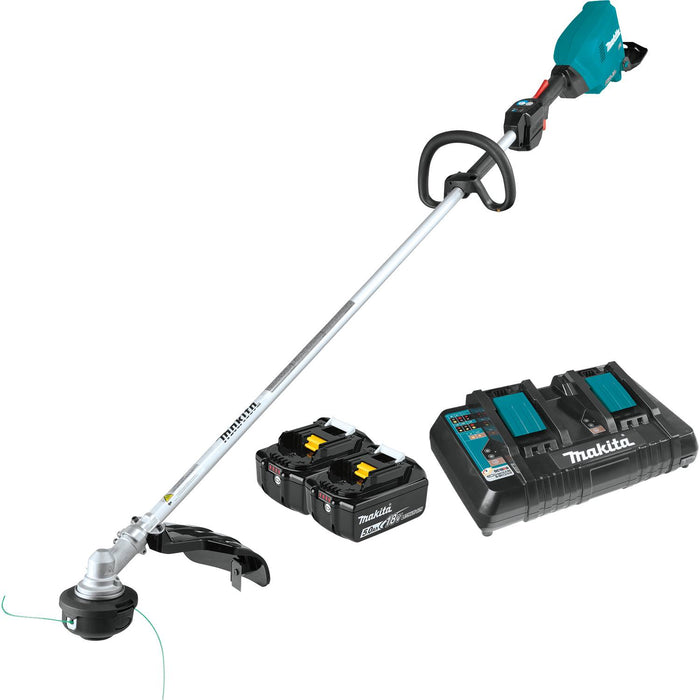 Makita (XRU18PT) 36V (18V X2) LXT® Brushless String Trimmer Kit, dual port charger (5.0Ah)