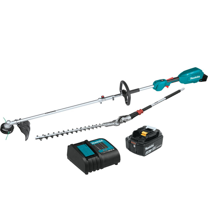 Makita (XUX02SM1X2-R) 18V LXT BL PowerHead Kit w/ StringTrimmer, HedgeTrimmer