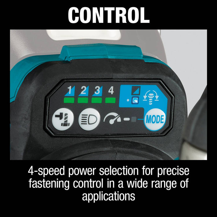 Makita (XWT18Z-R) 18V LXT® Brushless 4-Speed Mid-Torque 1/2" Sq. Drive Impact Wrench w/ Detent Anvil, (Tool Only) (Factory Reconditioned)