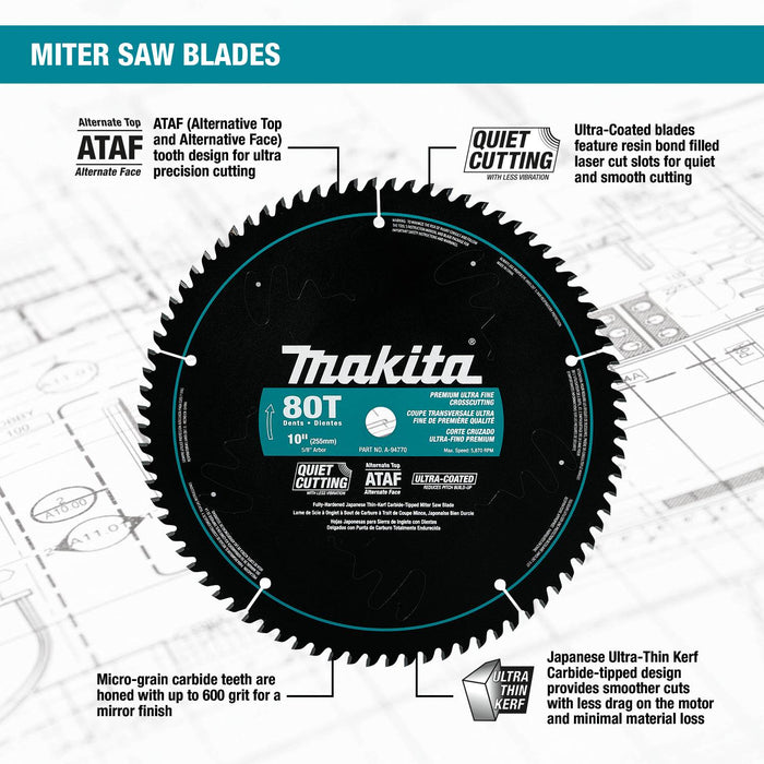Makita (A-94764) 10" 60T Ultra-Coated Miter Saw Blade