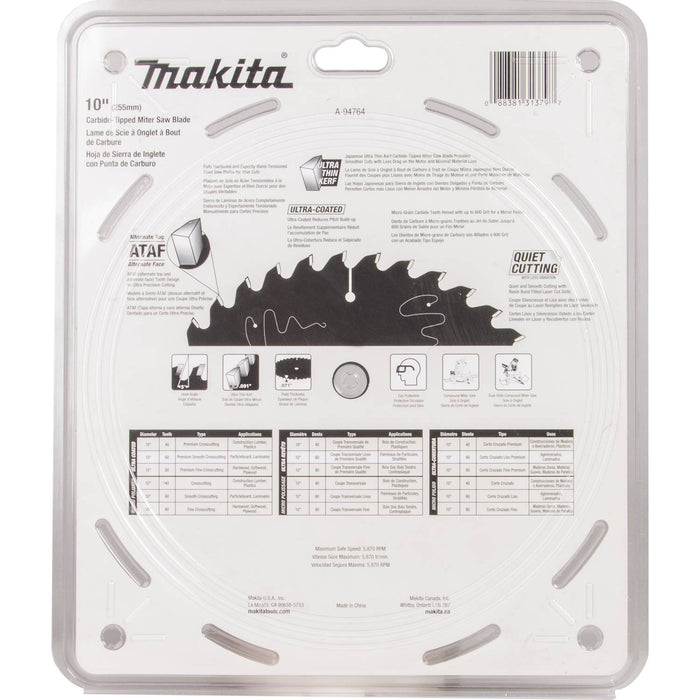 Makita (A-94764) 10" 60T Ultra-Coated Miter Saw Blade