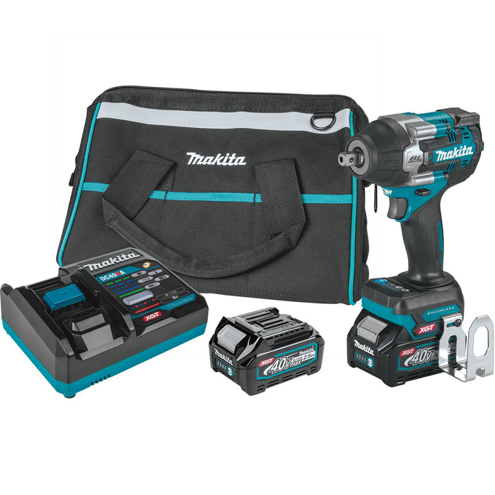 Makita (GWT08D-R) 40V max XGT® Brushless 4-Speed Mid-Torque 1/2" Sq. Drive Impact Wrench w/ Detent Anvil (Factory Reconditioned)