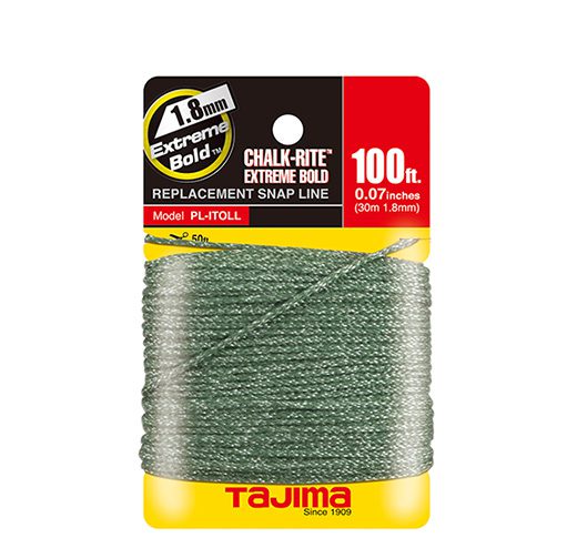 Tajima (PL-ITOLL) Chalk-Rite® Extreme Bold braided line, 1.8 mm x 30m / 100 ft.