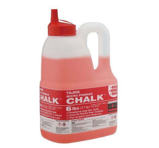 Tajima (PLC2-R2700) Micro Chalk, ultra-fine chalk, red, easy-fill nozzle, 6lbs. / 2.7 kg