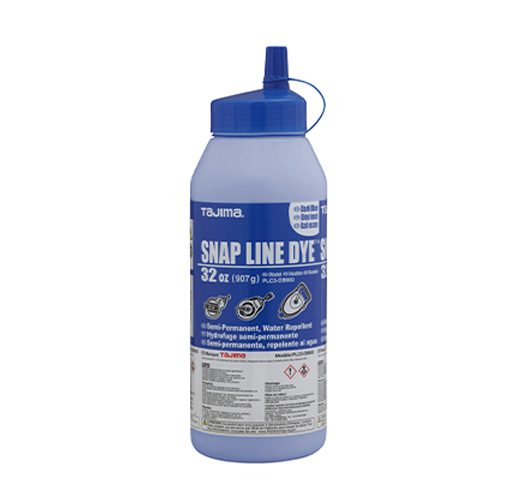 Tajima (PLC3-DB900) Snap Line Dye, permanent marking chalk, dark blue, easy-fill nozzle, 32 oz. / 907 g
