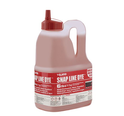 Tajima (PLC3-DR2700) Snap Line Dye, permanent marking chalk, dark red, easy-fill nozzle, 2.7 kgs. / 6 lbs.